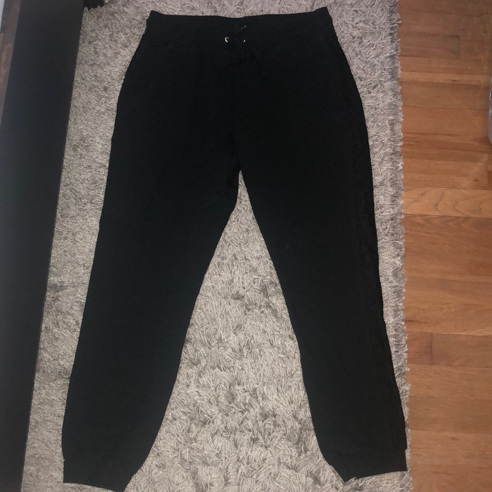 Joggers with lace detail